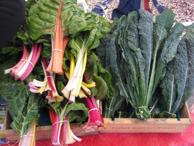 Figure 8. Swiss chard and kale ready for market