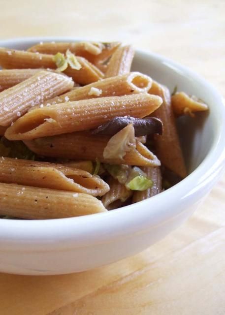Figure 3. Image of whole-wheat pasta with brussels sprouts and mushrooms.