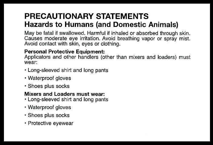 Figure 1. Typical PPE required for handlers to wear according to label directions.