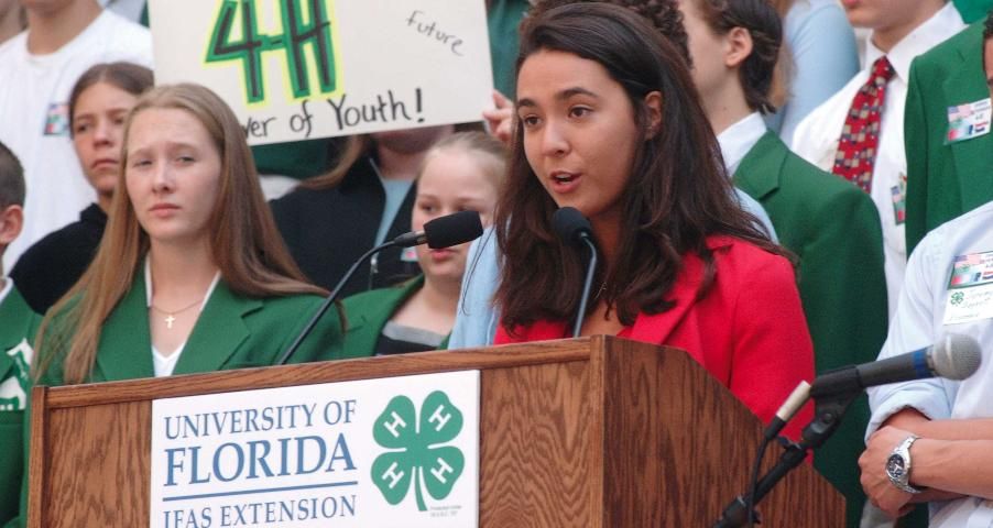 Figure 1. 4-H Congress gives the youth of Florida the chance to practice their public speaking skills.